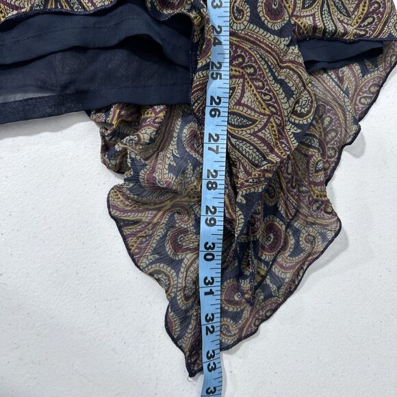 Michael Kors Babydoll Blouse Womens M Silk Gypsy Handkerchief Hem Fairycore - Picture 8 of 8